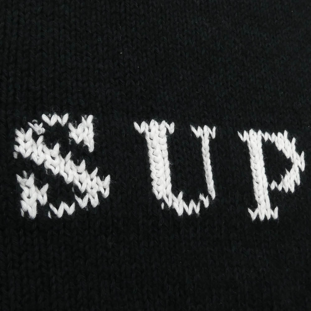 Supreme シュプリーム 25SS Contrast Logo Sweater コントラスト ロゴ セーター ニット ブラック系 M【中古】