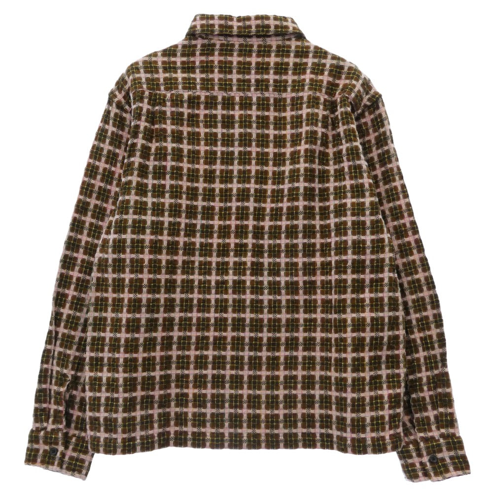 Supreme シュプリーム 25AW Metallic Plaid Zip Up Shirt メタリック プレイド ジップアップ シャツ ジャケット ブラウン系 ピンク系 マルチカラー系 M【美品】【中古】
