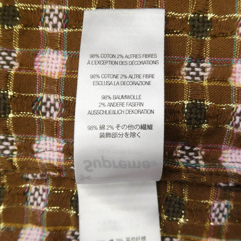 Supreme シュプリーム 25AW Metallic Plaid Zip Up Shirt メタリック プレイド ジップアップ シャツ ジャケット ブラウン系 ピンク系 マルチカラー系 M【美品】【中古】
