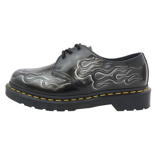 Dr.Martens ドクターマーチン INFERNO インフェルノ ファイヤーパターン 3 ホール シューズ ブラック系 EU39【中古】
