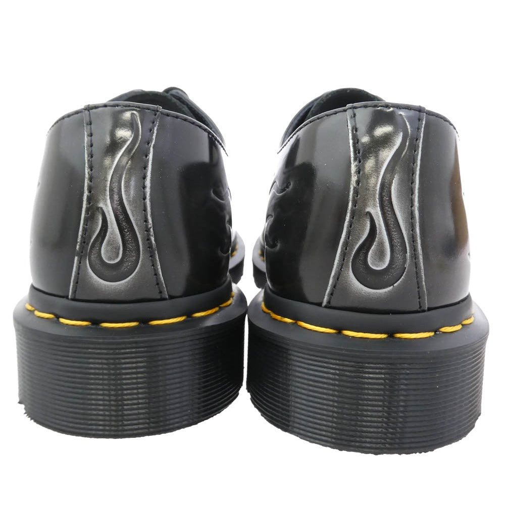 Dr.Martens ドクターマーチン INFERNO インフェルノ ファイヤーパターン 3 ホール シューズ ブラック系 EU39【中古】