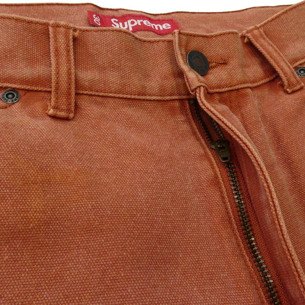 Supreme シュプリーム Double Knee Painter Pant ダブル ニー ペインター パンツ オレンジ系 30【中古】