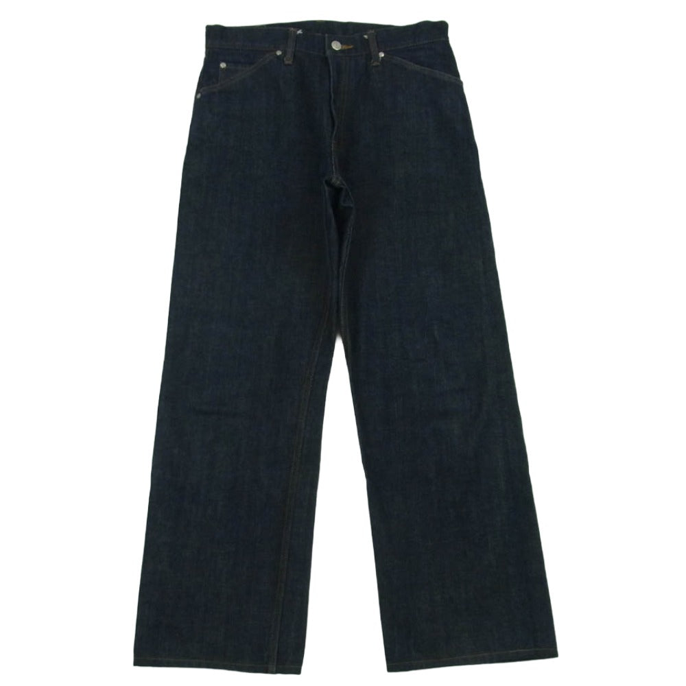STABILIZER GNZ 0-09 selvedge wide straight セルビッジ ワイド ストレート デニム パンツ インディゴブルー系 W32 L30【中古】