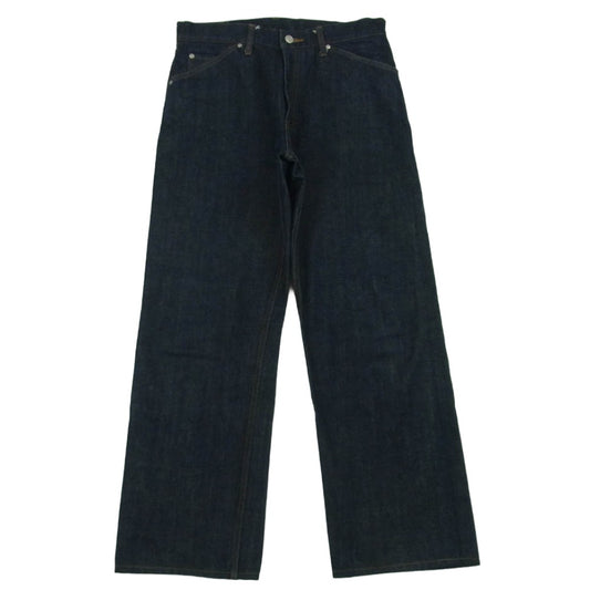 STABILIZER GNZ 0-09 selvedge wide straight セルビッジ ワイド ストレート デニム パンツ インディゴブルー系 W32 L30【中古】