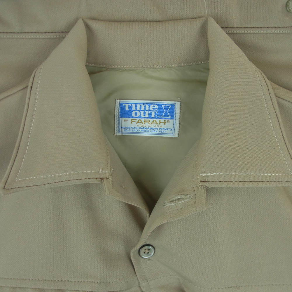ファーラー 70s USA製 クロップド シャツ ジャケット ベージュ系 サイズ表記なし【中古】