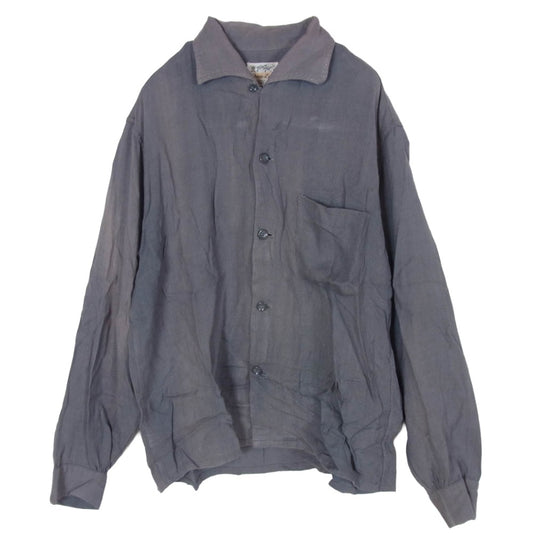 タウントピック 50s～60s Vintage ヴィンテージ オープンカラー 開襟 長袖シャツ グレー系 M【中古】