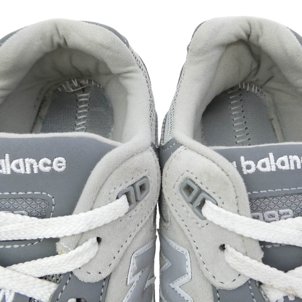NEW BALANCE ニューバランス M992GR 992 Gray スエード切替 ローカットスニーカー グレー系 27cm【中古】