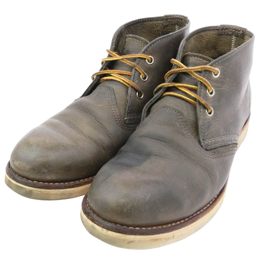 RED WING レッドウィング 3138 CLASSIC CHUKKA レザー チャッカ ブーツ ソールリペア ブラウン系 26cm【中古】