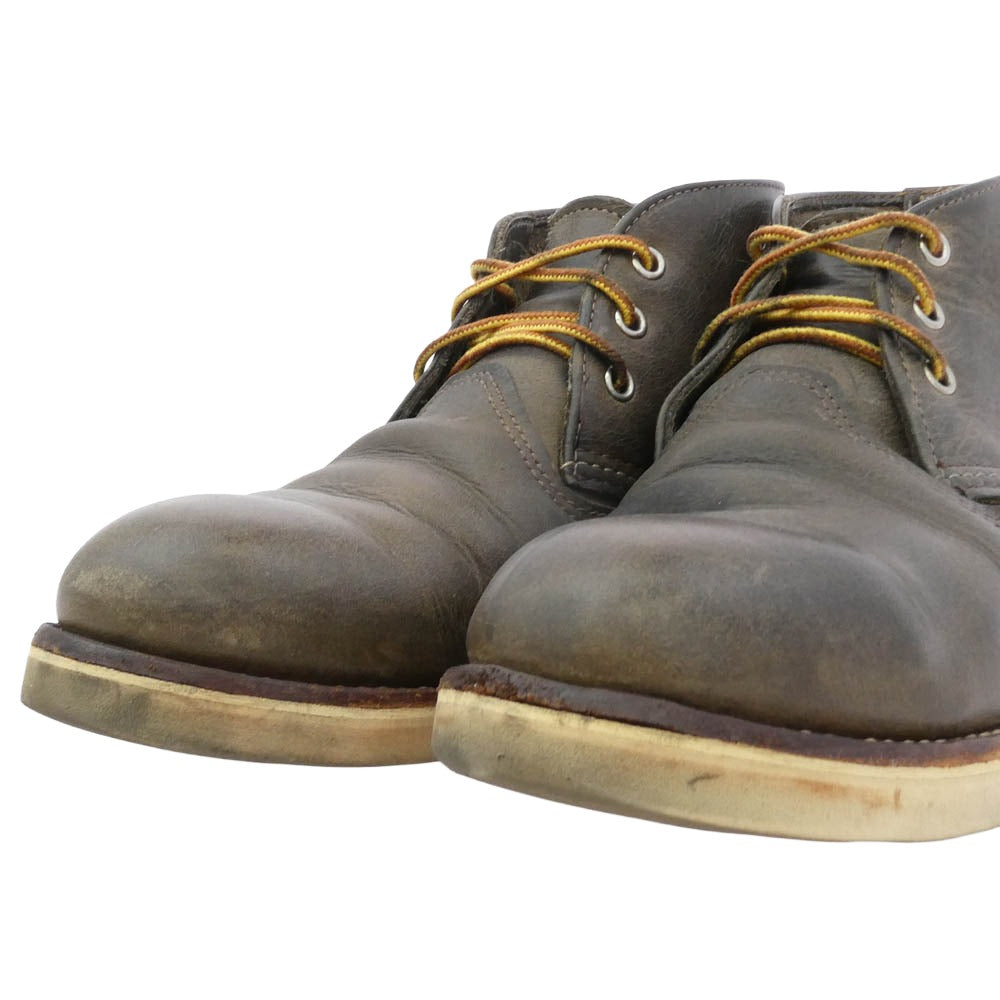 RED WING レッドウィング 3138 CLASSIC CHUKKA レザー チャッカ ブーツ ソールリペア ブラウン系 26cm【中古】