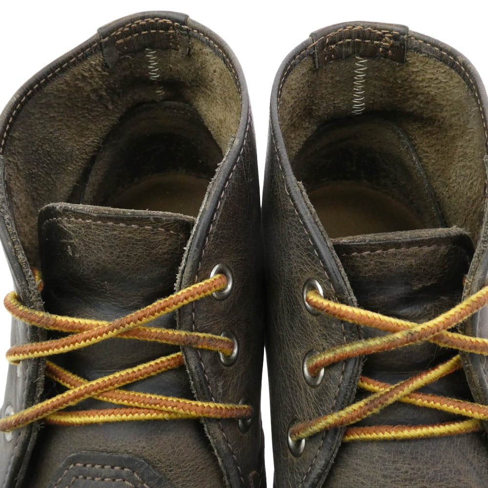 RED WING レッドウィング 3138 CLASSIC CHUKKA レザー チャッカ ブーツ ソールリペア ブラウン系 26cm【中古】