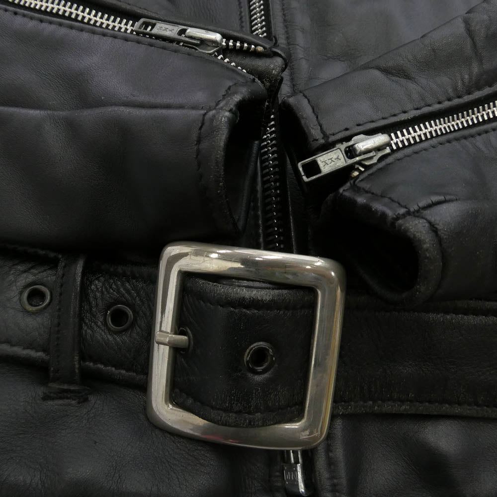 schott ショット USA製 PERFECTO 618 レザー ダブル ライダースジャケット ブラック系 36【中古】