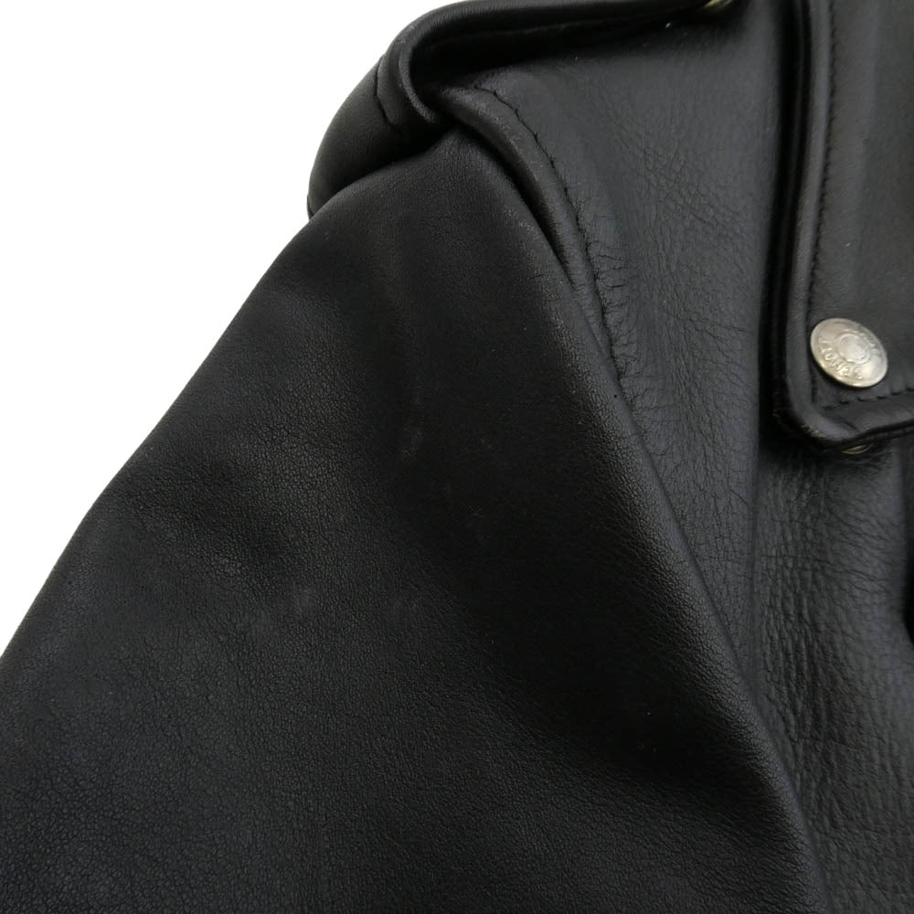 schott ショット USA製 PERFECTO 618 レザー ダブル ライダースジャケット ブラック系 36【中古】