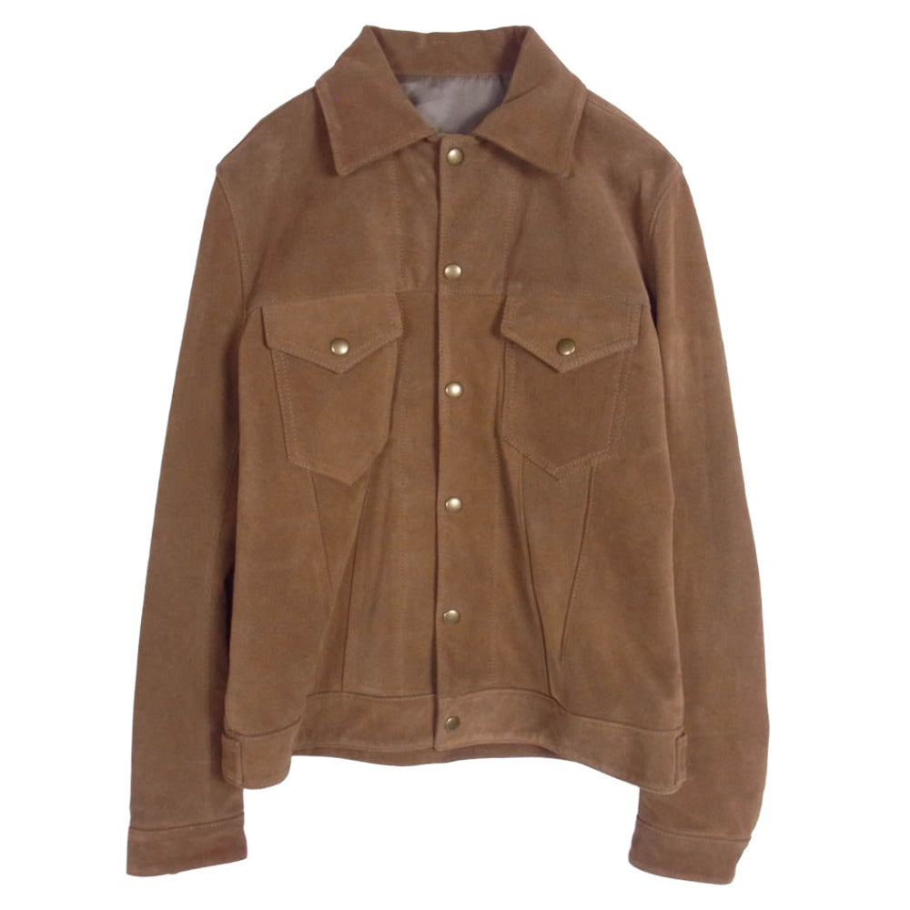 BEAMS ビームス 11-18-3913-343 PLUS プラス JOHNSON LEATHER製 USA製 スエード トラッカー ジャケット ブラウン系 M【中古】