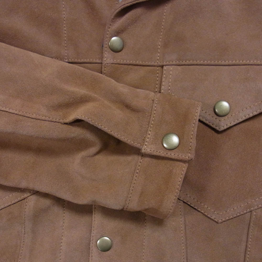 BEAMS ビームス 11-18-3913-343 PLUS プラス JOHNSON LEATHER製 USA製 スエード トラッカー ジャケット ブラウン系 M【中古】