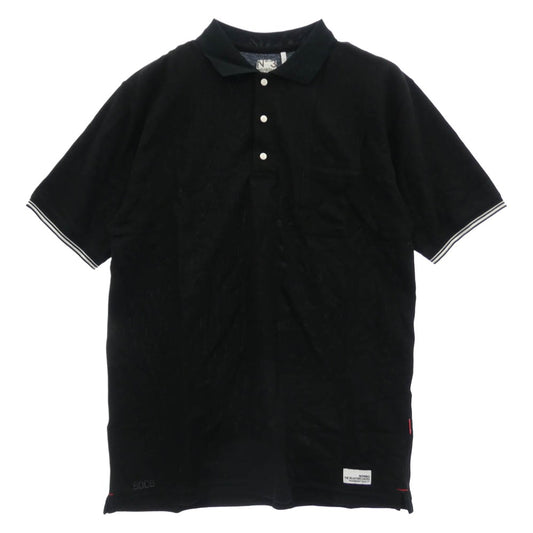 BEDWIN & THE HEARTBREAKERS ベドウィンアンドザハートブレイカーズ 10SS2272 シルク混 ポケット 半袖 ポロシャツ ブラック系 L 3【中古】