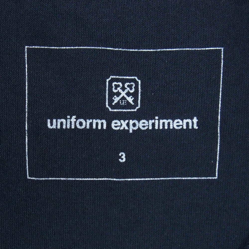uniform experiment ユニフォームエクスペリメント UE-123109 NAVY 半袖 Tシャツ カットソー ネイビー系 3【中古】