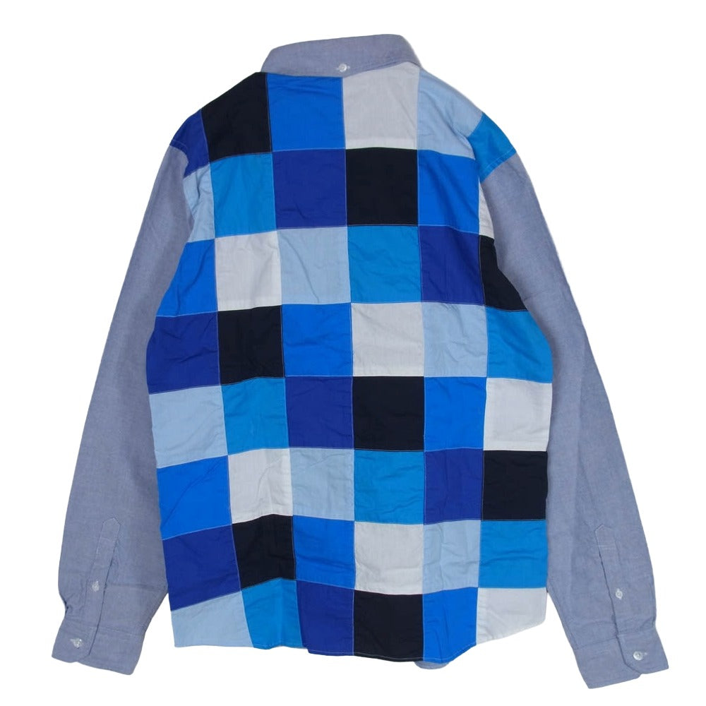uniform experiment ユニフォームエクスペリメント 13AW UE-134070 BACK PANEL COLOR CHART B.D SHIRT バックパネル カラーチャート ボダンダウン 長袖 シャツ ブルー系 2【中古】