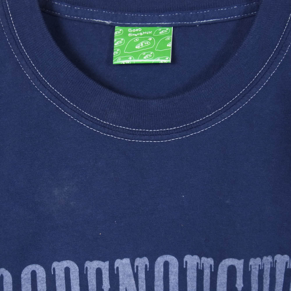 GOODENOUGH グッドイナフ UKG ロゴプリント 半袖 Tシャツ カットソー ネイビー系 M【中古】