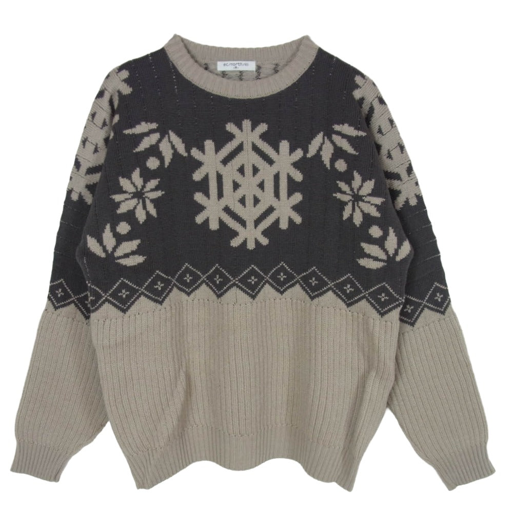 ELECTRIC COTTAGE エレクトリックコテージ スノーフレーク ニット セーター グレー系 M【中古】