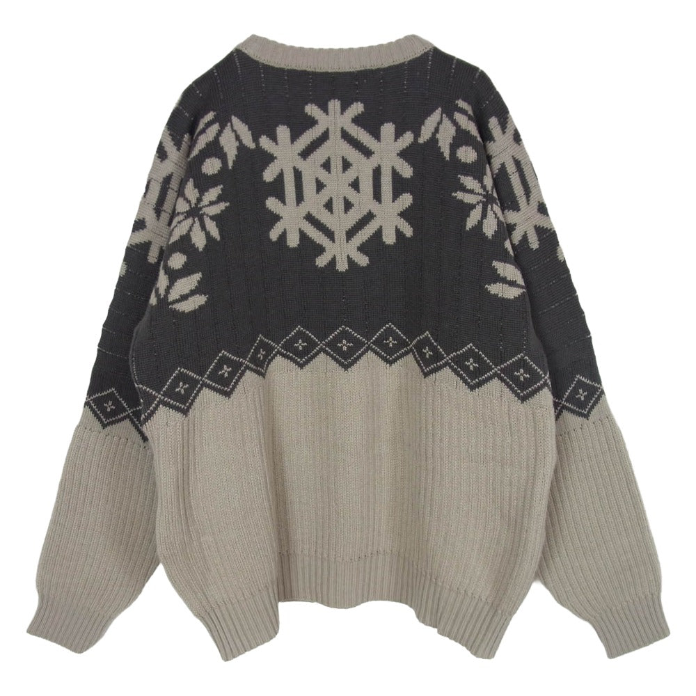 ELECTRIC COTTAGE エレクトリックコテージ スノーフレーク ニット セーター グレー系 M【中古】