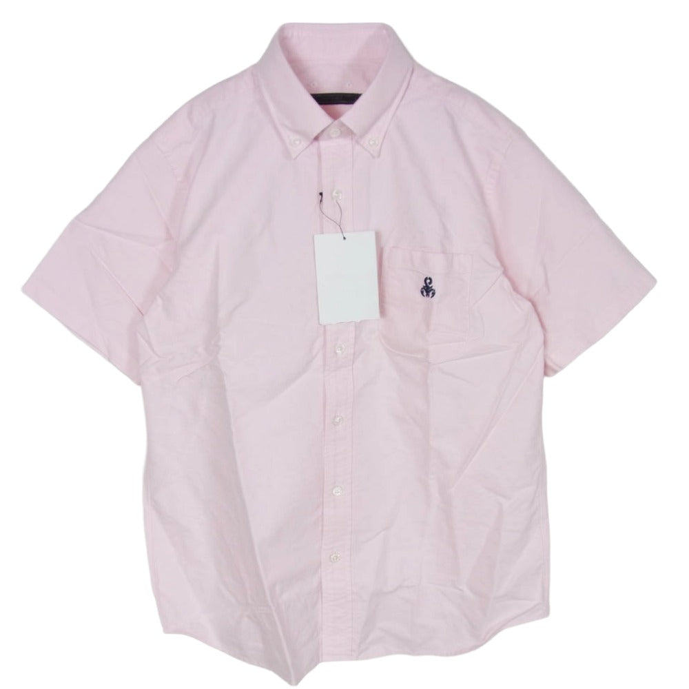 SOPHNET. ソフネット 11SS SOPH-110035 COTTON OXFORD S/S B.D SHIRT オックスフォード ボタンダウン 半袖 シャツ ピンク系 L【美品】【中古】