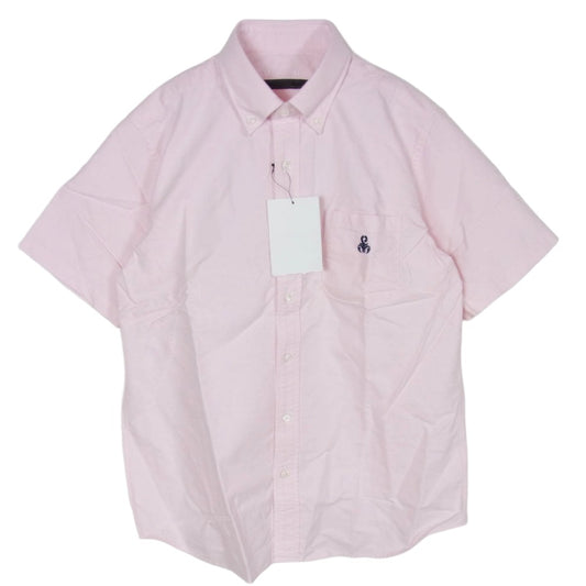 SOPHNET. ソフネット 11SS SOPH-110035 COTTON OXFORD S/S B.D SHIRT オックスフォード ボタンダウン 半袖 シャツ ピンク系 L【美品】【中古】