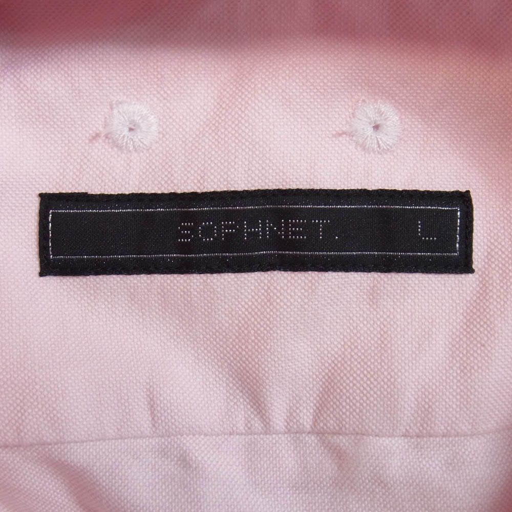 SOPHNET. ソフネット 11SS SOPH-110035 COTTON OXFORD S/S B.D SHIRT オックスフォード ボタンダウン 半袖 シャツ ピンク系 L【美品】【中古】