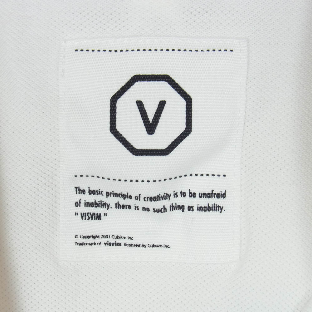 VISVIM ビズビム ワッペン 半袖 ポロシャツ ホワイト系 M【中古】