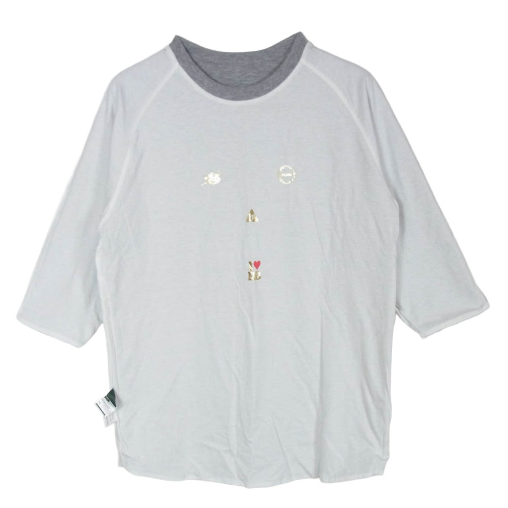 GOODENOUGH グッドイナフ SOPH-70157 リバーシブル ラグラン 七分丈 カットソー ホワイト系 グレー系 2【中古】