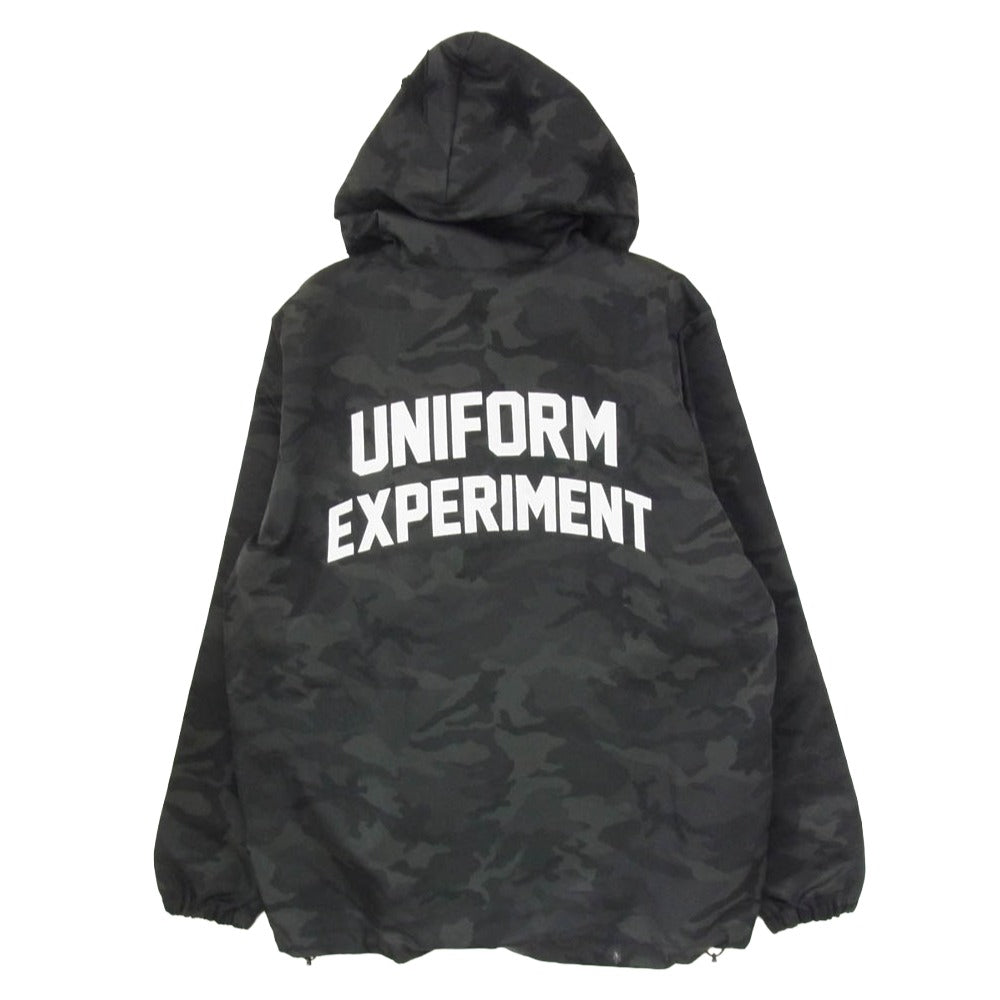 uniform experiment ユニフォームエクスペリメント 16AW UE-167043 ZIP BLOUSON スター カモ 迷彩 フーデッド マウンテンパーカー ジップ ブルゾン ジャケット ブラック系 2【中古】