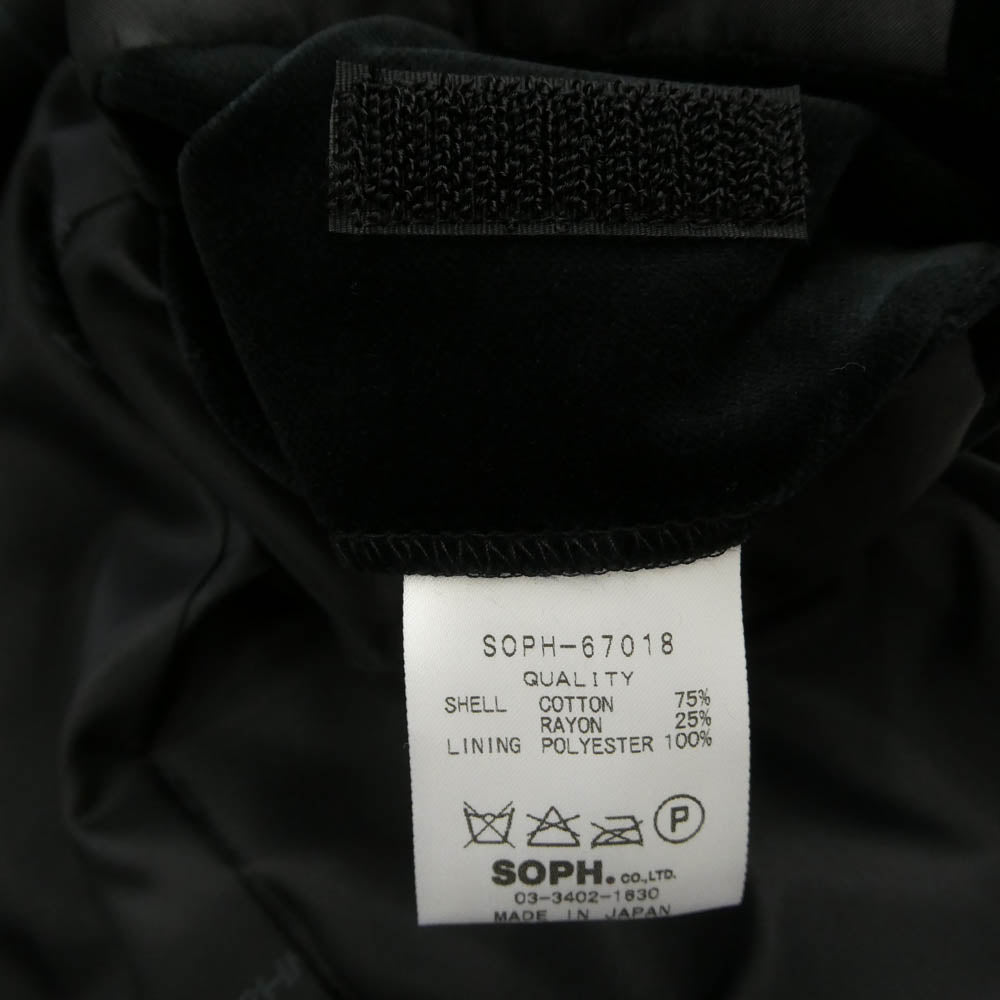 SOPHNET. ソフネット SOPH-67018 1B ベロア シングル テーラード ジャケット ブラック系 M【中古】