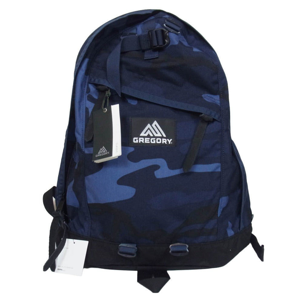 SOPHNET. ソフネット DAY PACK クラシック デイパック カモフラ 迷彩 リュック バッグ ダークネイビー系【美品】【中古】