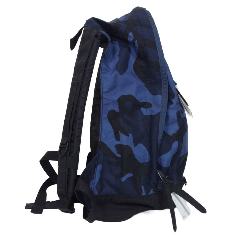 SOPHNET. ソフネット DAY PACK クラシック デイパック カモフラ 迷彩 リュック バッグ ダークネイビー系【美品】【中古】