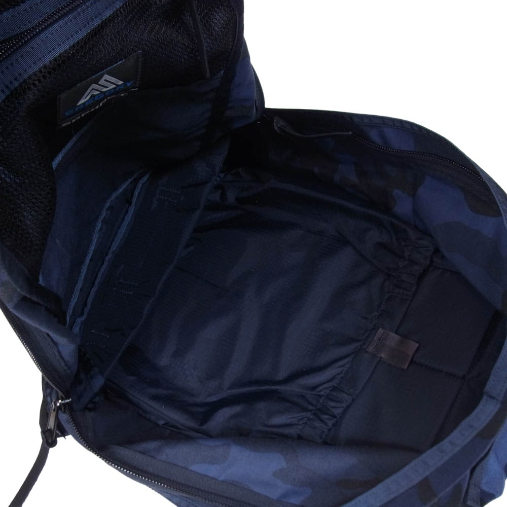SOPHNET. ソフネット DAY PACK クラシック デイパック カモフラ 迷彩 リュック バッグ ダークネイビー系【美品】【中古】