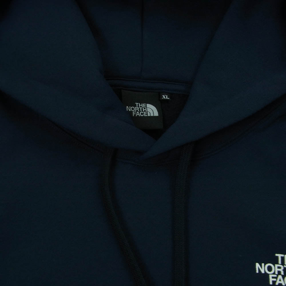 THE NORTH FACE ノースフェイス NT62348 バックスクエアロゴフーディー プルオーバー パーカー ダークネイビー系 XL【中古】
