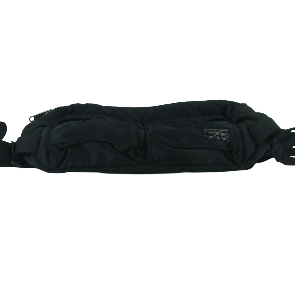 PORTER ポーター TANKER タンカー 2WAY ウエストバッグ ショルダーバッグ ブラック系【中古】