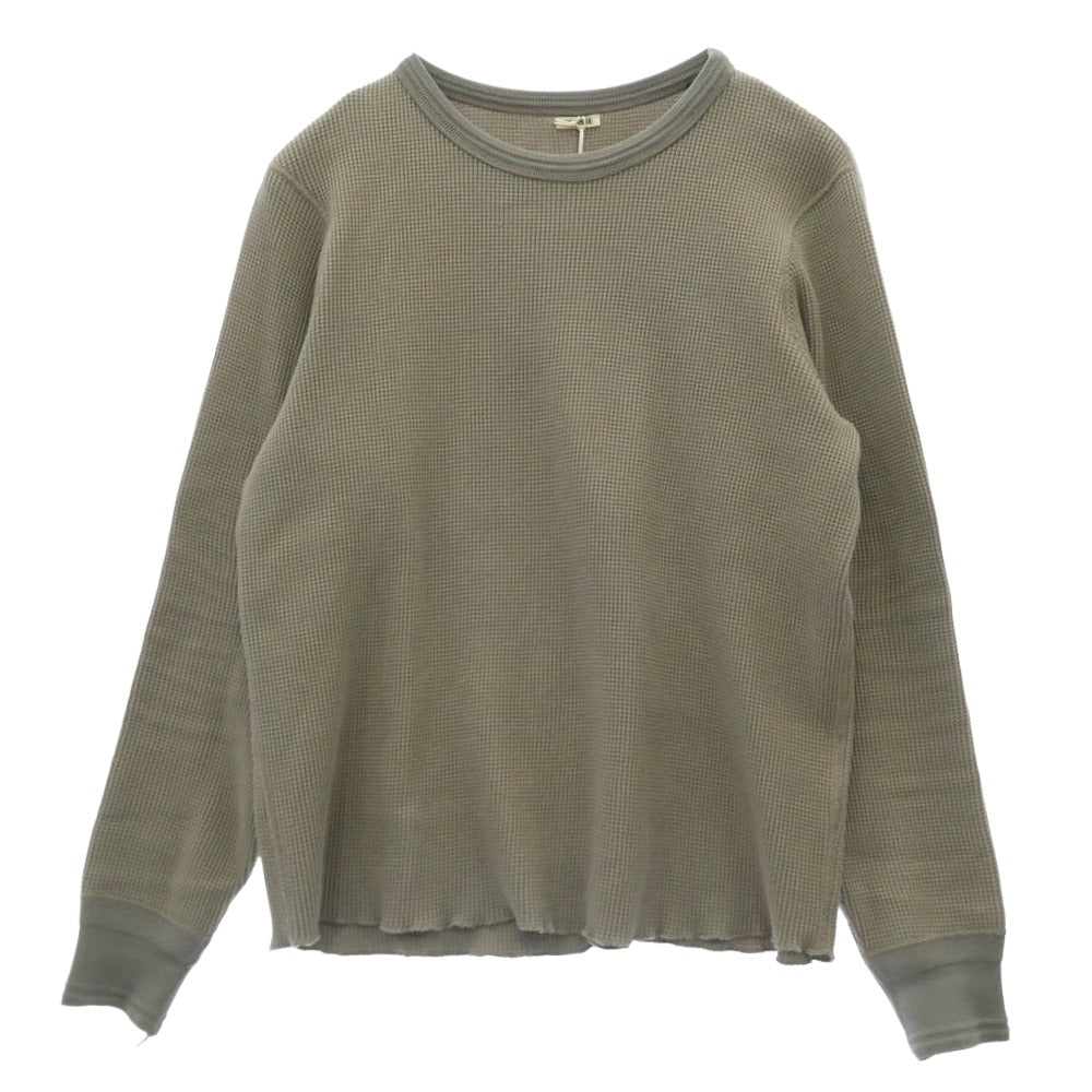 ワンダールームエッセ WE003T05-WA The Waffle ザ・ワッフル ワッフル クルーネック 長袖 ロングスリーブ カットソー グレー系 M【美品】【中古】