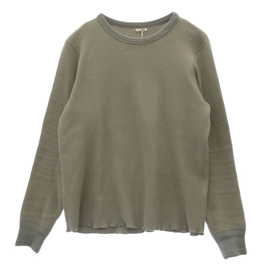 ワンダールームエッセ WE003T05-WA The Waffle ザ・ワッフル ワッフル クルーネック 長袖 ロングスリーブ カットソー グレー系 M【美品】【中古】