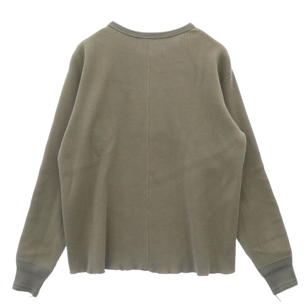 ワンダールームエッセ WE003T05-WA The Waffle ザ・ワッフル ワッフル クルーネック 長袖 ロングスリーブ カットソー グレー系 M【美品】【中古】
