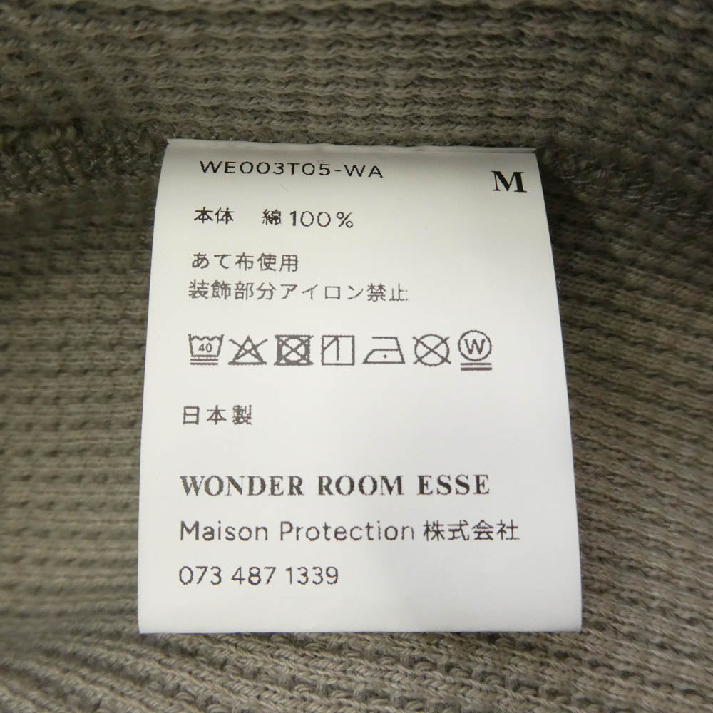 ワンダールームエッセ WE003T05-WA The Waffle ザ・ワッフル ワッフル クルーネック 長袖 ロングスリーブ カットソー グレー系 M【美品】【中古】