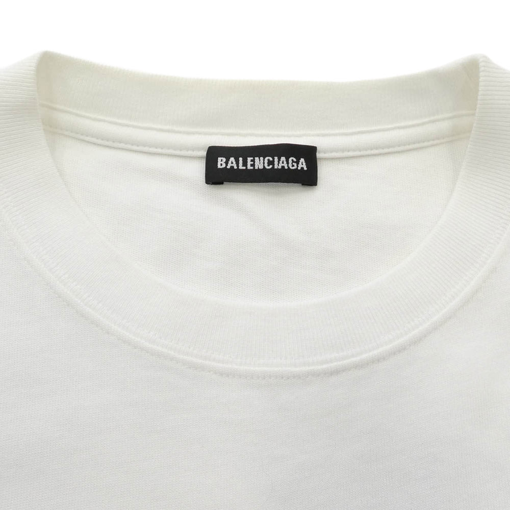 BALENCIAGA バレンシアガ 20SS Uniform Logo Cotton T-shirt クレジットカード ロゴ 半袖 Tシャツ ホワイト系 M【中古】