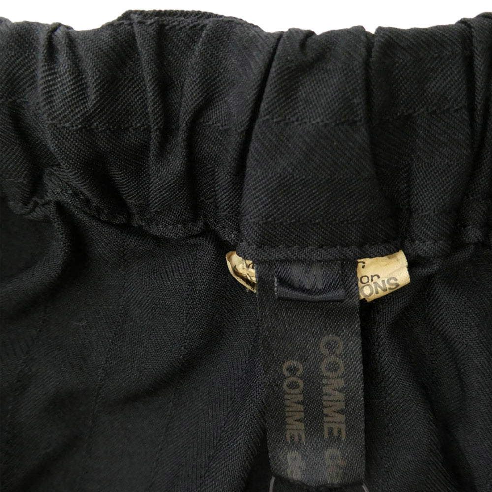 COMME des GARCONS コムデギャルソン RC-P010 コムコム ストライプ サルエル イージー パンツ ブラック系 M【中古】