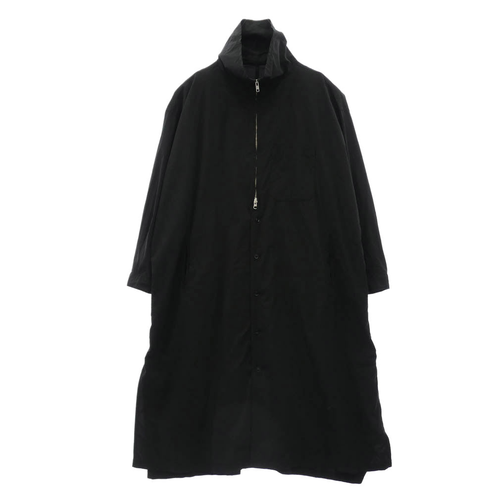 Y's Yohji Yamamoto ワイズ ヨウジヤマモト YG-D07-900 ハーフジップ ドレス ロング コート シャツ ブラック系 1【中古】