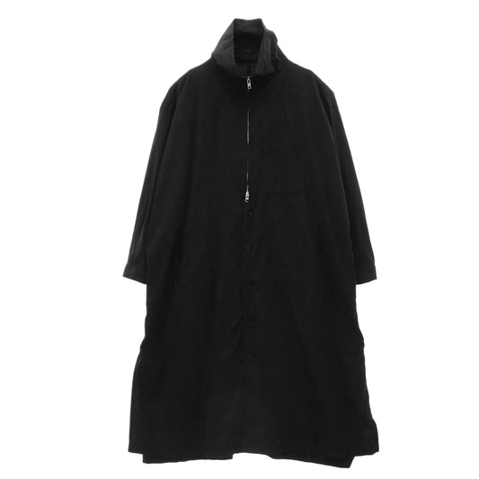 Y's Yohji Yamamoto ワイズ ヨウジヤマモト YG-D07-900 ハーフジップ ドレス ロング コート シャツ ブラック系 1【中古】