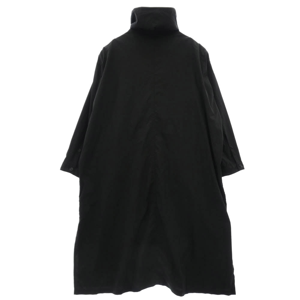 Y's Yohji Yamamoto ワイズ ヨウジヤマモト YG-D07-900 ハーフジップ ドレス ロング コート シャツ ブラック系 1【中古】
