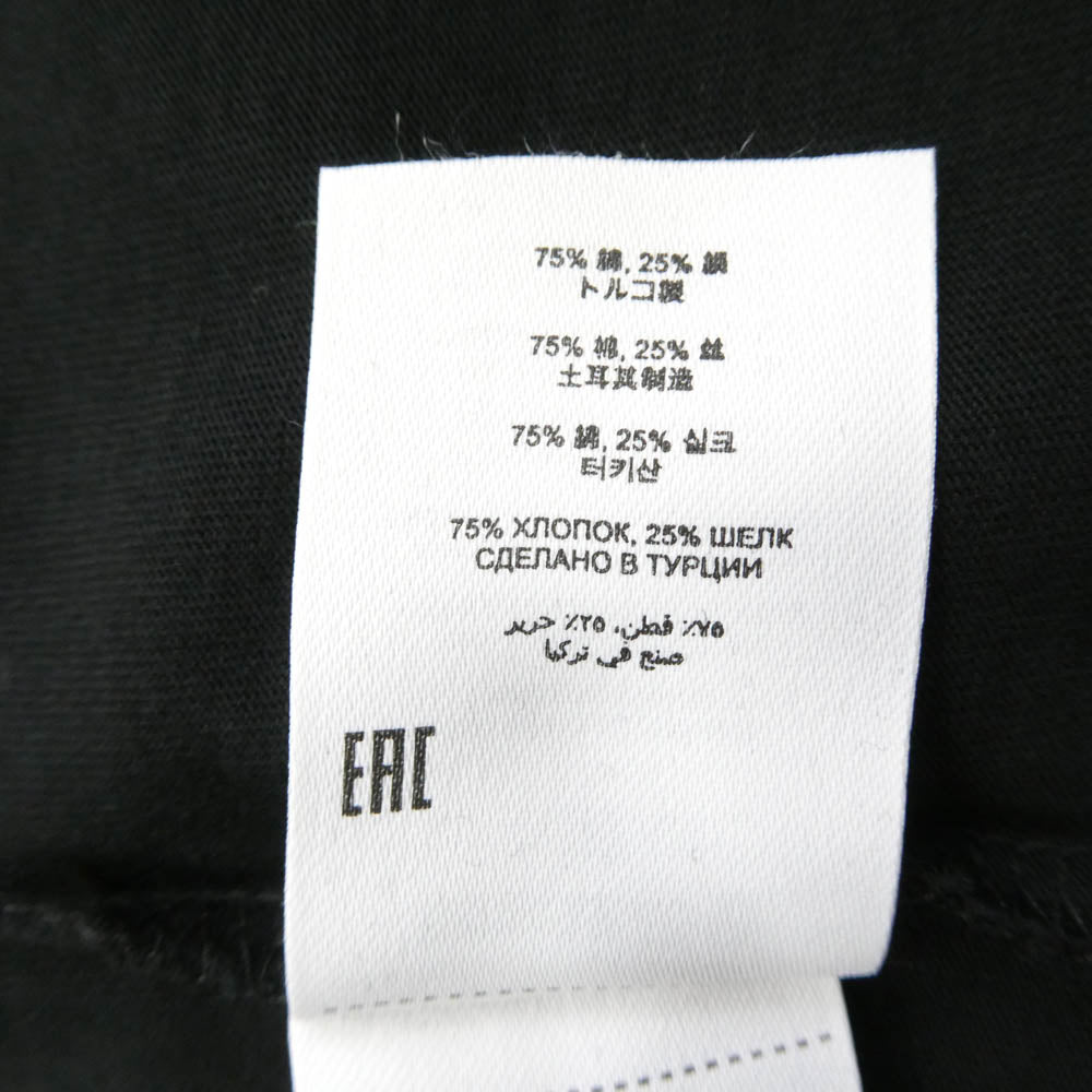 DRIES VAN NOTEN ドリスヴァンノッテン 22SS HEGLAND BIS 4605 M.K.JERSEY ヘグランド スカーフ 長袖 Tシャツ カットソー ブラック系 M【中古】