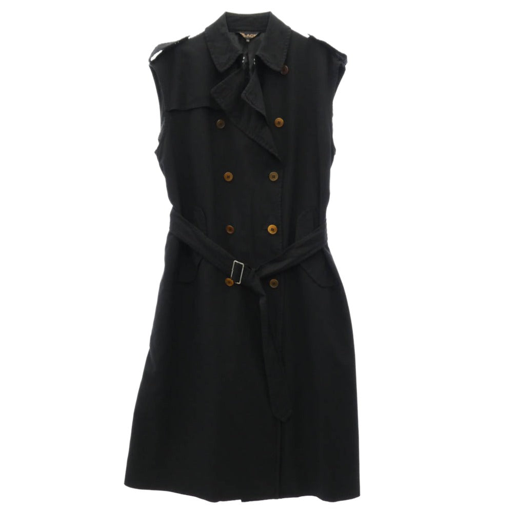BLACK COMME des GARCONS ブラックコムデギャルソン 1H-J020 ノースリーブ ロング コート ジレ ベスト ブラック系 M【中古】