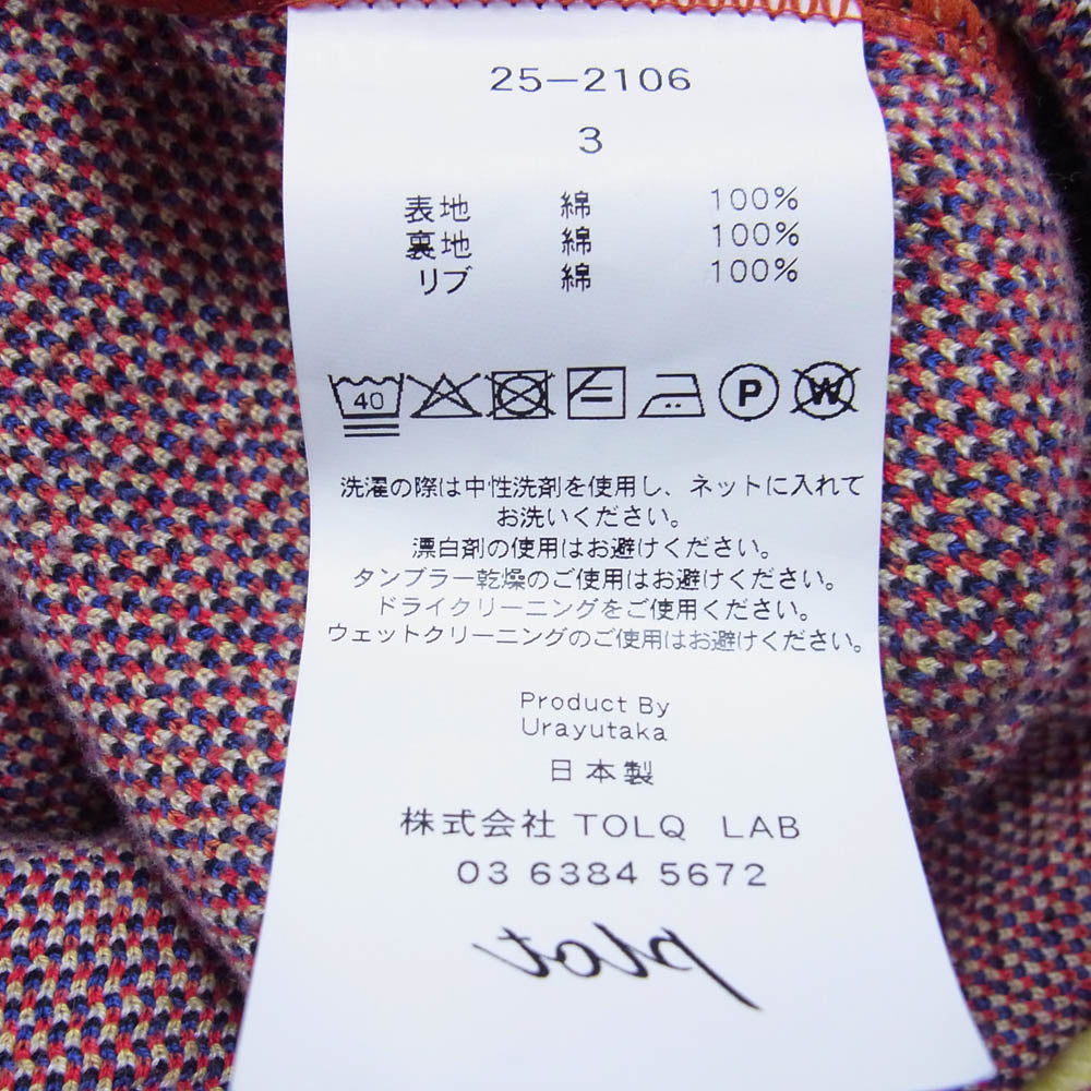 トルク 25-2106 Knit Souvenir Jacket ニット スーベニア ジャケット オレンジ系 3【中古】