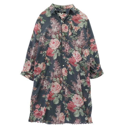 JUNYA WATANABE COMME des GARCONS ジュンヤワタナベコムデギャルソン JB-O033 フローラル 花柄 プリーツ ロング 長袖 ワンピース マルチカラー系 S【中古】