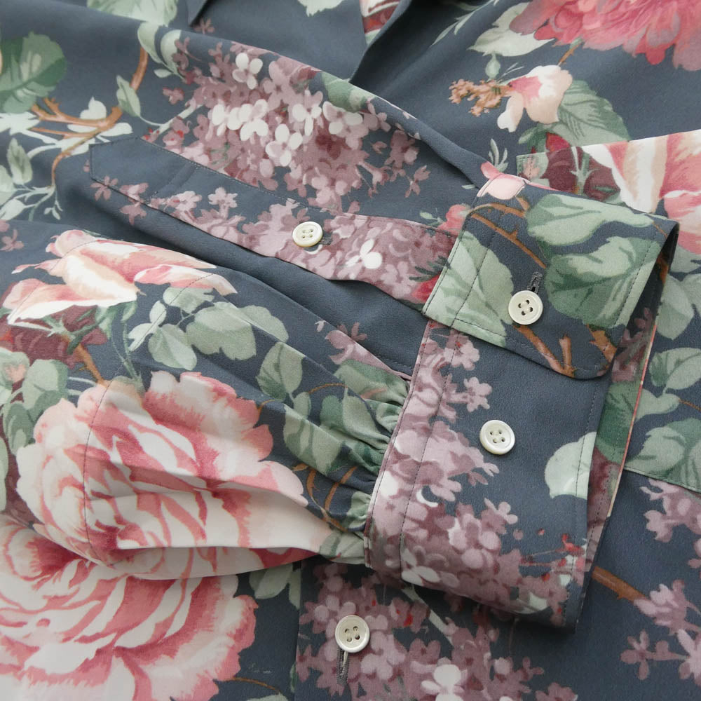JUNYA WATANABE COMME des GARCONS ジュンヤワタナベコムデギャルソン JB-O033 フローラル 花柄 プリーツ ロング 長袖 ワンピース マルチカラー系 S【中古】